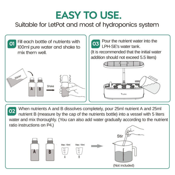 LetPot Hydroponics Toitained vedelad taimetoidud - Image 2