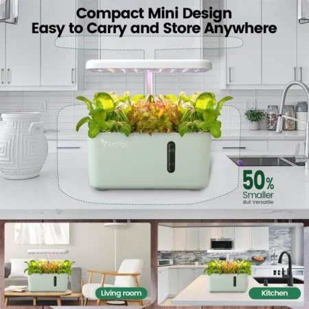 LetPot Mini 5-Pod Smart Indoor Hydroponic Garden – Grow Herbs, Greens & Veggies Year-Round - Image 10