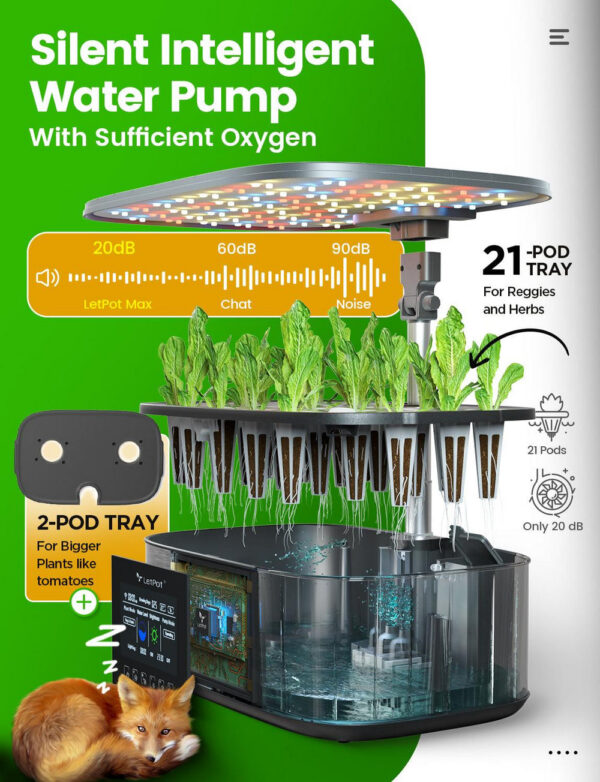 LetPot Max nutiaed 21 tavalise ja 2 suure taimepesaga - Image 6