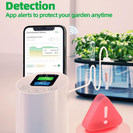 Letpot Smart Temperature & EC Meter for Hydroponic Indoor Garden with pump - Image 3