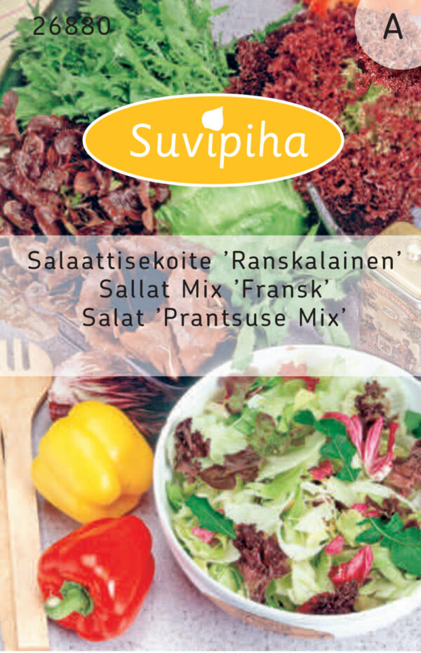Prantsuse salatisegu seemned - Tammeleht, endiivia, sigur ja rukola - ideaalne hüdropoonilistesse nutiaedadesse - 1g