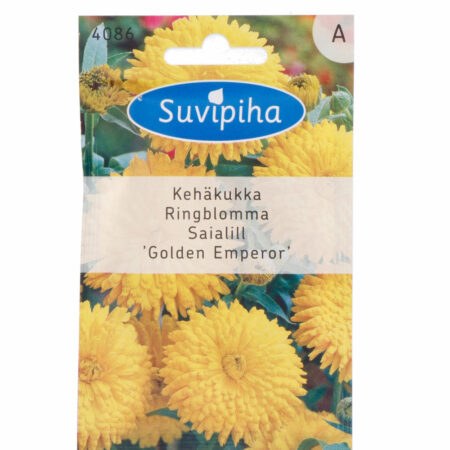 Calendula 'Golden Emperor' Seeds – Edible Double Blooms, 40–50cm – Perfect for Gardens, Pots & Smart Greenhouses – 1g