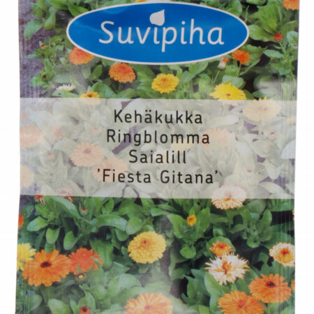 Calendula 'Fiesta Gitana' Dwarf Seeds – Compact, Cold-Tolerant Orange-Yellow Blooms for Pots & Borders – 20–30 cm – 1g