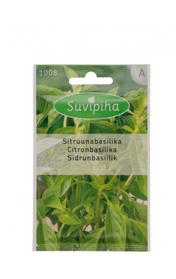 Sidrunibasiiliku seemned - tsitruselõhnaline maitsetaim teeks, kalaks ja magustoitudeks - sobib ideaalselt nutikasse sise- ja vesiviljelusse - 0.2g