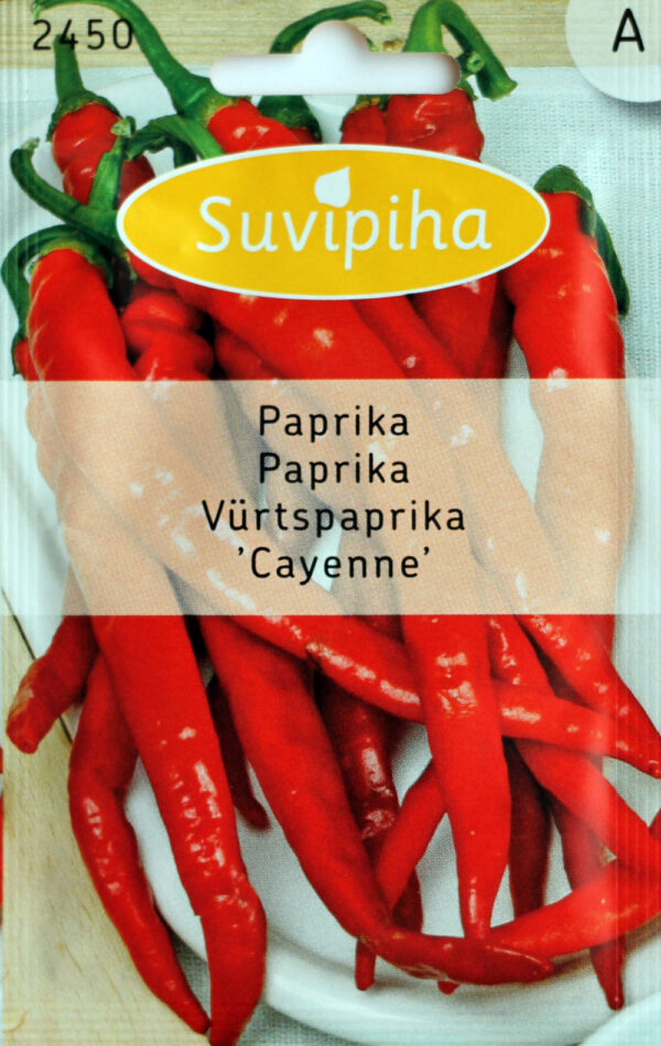 Cayenne'i tšillipipra seemned - Keskmise varajusega, vürtsikas sort värskelt või kuivatatult - Ideaalne nutikas sise- ja vesiviljelusaias - 0,5g