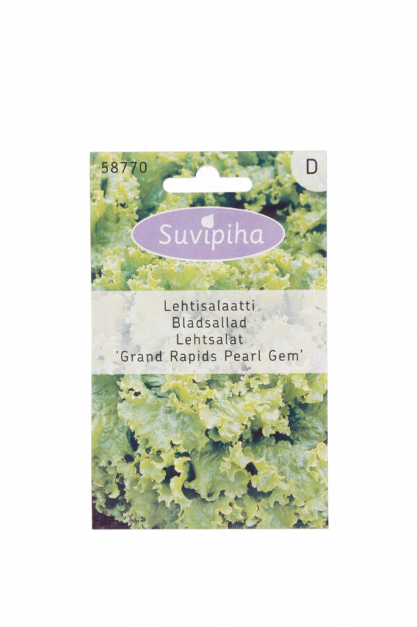 Leaf Lettuce 'Grand Rapids Pearl Gem' F1 Seeds – Very Early, Disease-Resistant Variety for Smart Indoor & Hydroponic Gardens – 0.5g