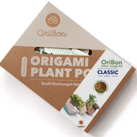 OriBon Classic Collection – 3 Origami Plant Pots with BIO Microgreen Seeds Included - Image 2
