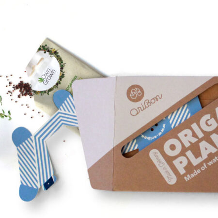 OriBon Classic Collection – Origami Plant Pot with BIO Microgreen Included
