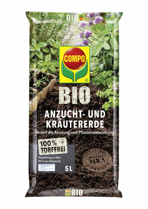 Compo BIO Seedling and Herb Potting Soil 5L