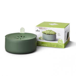 Elho Sprouting Bowl – 16.8 cm – Green – Easy Seed Sprouter for Fresh Microgreens – 100% Recycled Plastic