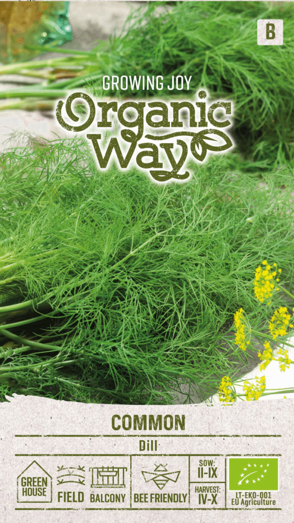 Organic Dill Common Seeds | Aromatic Herb for Hydroponics, Smart Indoor Gardens & Outdoor Growing