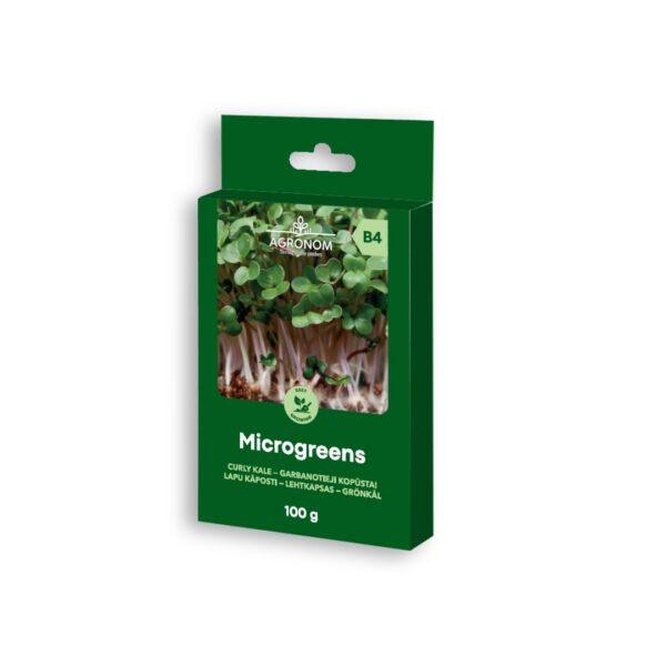Microgreens Curly Kale Seeds – 100g | Fast-Growing Superfood, Ideal for Hydroponics & Sprouting Bowls