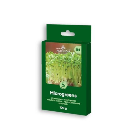 Microgreens Rocket Salad Seeds – 100g | Fast-Growing Superfood, Ideal for Hydroponics & Sprouting Bowls