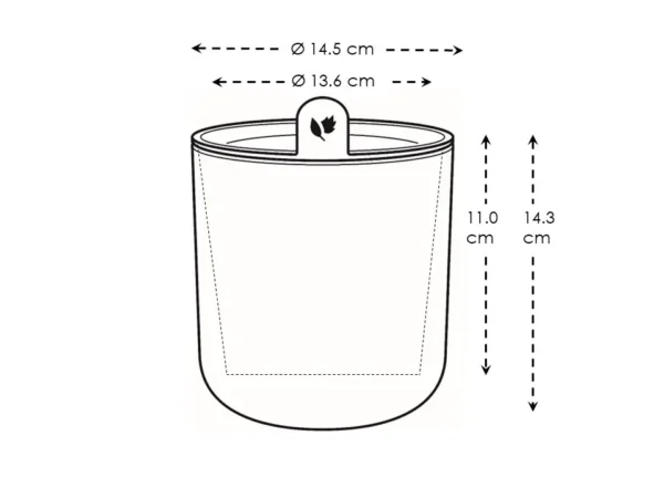 Elho Happy Herbs 14 cm — Leaf Green Indoor Herb Planter with Water Reservoir