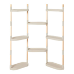 CitySens Modular Plant Shelf – Gray 8-Tray Indoor Vertical Gardening Shelf