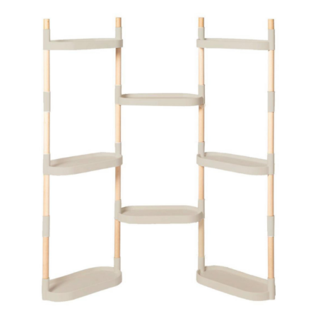 CitySens Modular Plant Shelf – Gray 8-Tray Indoor Vertical Gardening Shelf