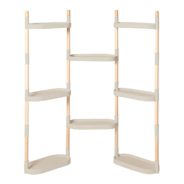 CitySens Modular Plant Shelf – Gray 8-Tray Indoor Vertical Gardening Shelf