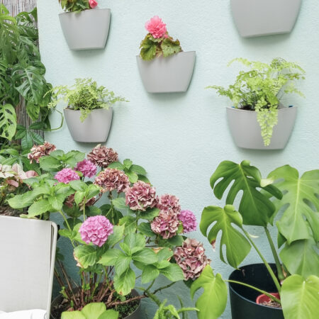 CitySens 3-Pack Wall Planters – Gray Vertical Wall Planter Set for Indoor and Outdoor Plants - Image 2