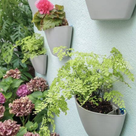 CitySens 3-Pack Wall Planters – Gray Vertical Wall Planter Set for Indoor and Outdoor Plants - Image 3