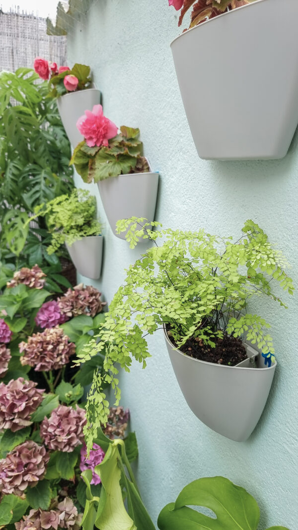 CitySens 3-Pack Wall Planters – Gray Vertical Wall Planter Set for Indoor and Outdoor Plants