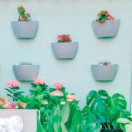 CitySens 3-Pack Wall Planters – Gray Vertical Wall Planter Set for Indoor and Outdoor Plants - Image 6