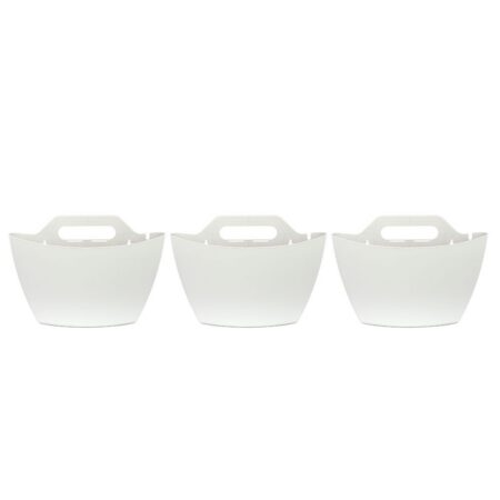 CitySens 3-Pack Wall Planters – White Vertical Wall Planter Set for Indoor and Outdoor Plants