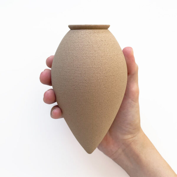 CitySens Hydrating Olla – Beige Natural Irrigation Amphora for Indoor Plants, 35 cl Capacity