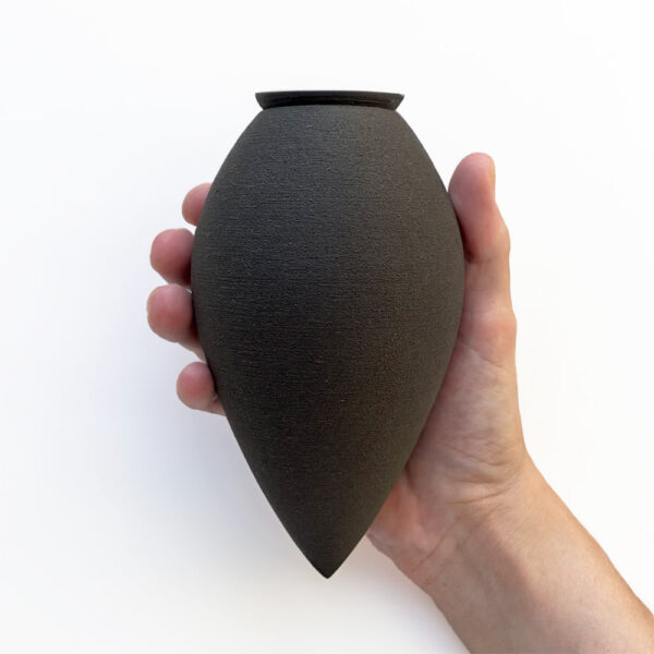 CitySens Hydrating Olla – Black Natural Irrigation Amphora for Indoor Plants, 35 cl Capacity