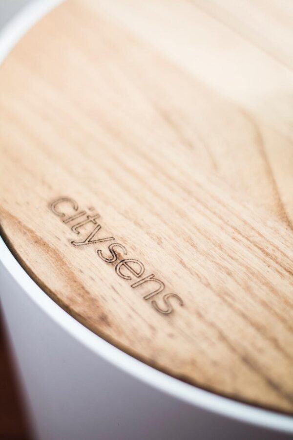 CitySens Vertical Planter – White 3 Pots with Automatic Watering Digital Kit