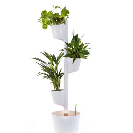 CitySens Vertical Planter – White 3 Pots with Automatic Watering Digital Kit - Image 4