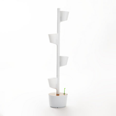 CitySens Vertical Planter – White 4 Pots with Automatic Watering Digital Kit - Image 2