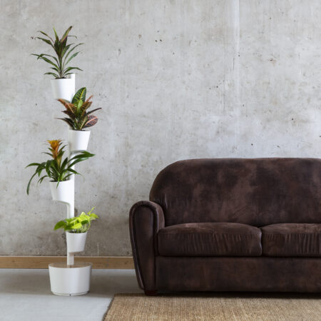 CitySens Vertical Planter – White 4 Pots with Automatic Watering Digital Kit - Image 11