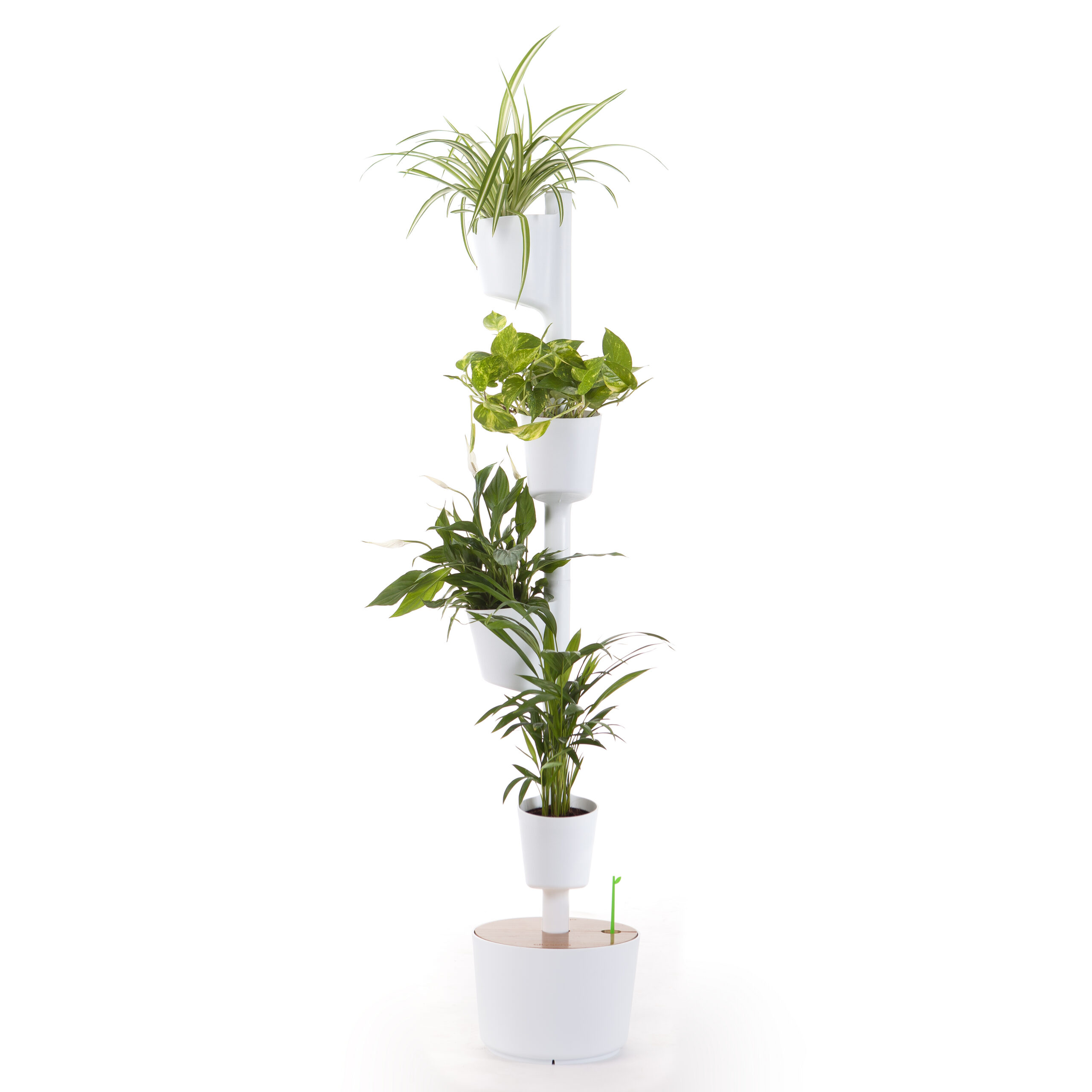 CitySens Vertical Planter – White 4 Pots with Automatic Watering Digital Kit - Image 3