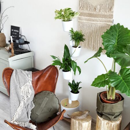 CitySens Vertical Planter – White 4 Pots with Wi-Fi Smart Watering Kit - Image 9