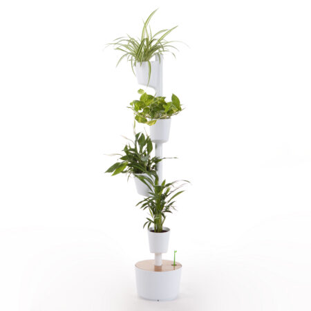 CitySens Vertical Planter – White 4 Pots with Wi-Fi Smart Watering Kit - Image 4