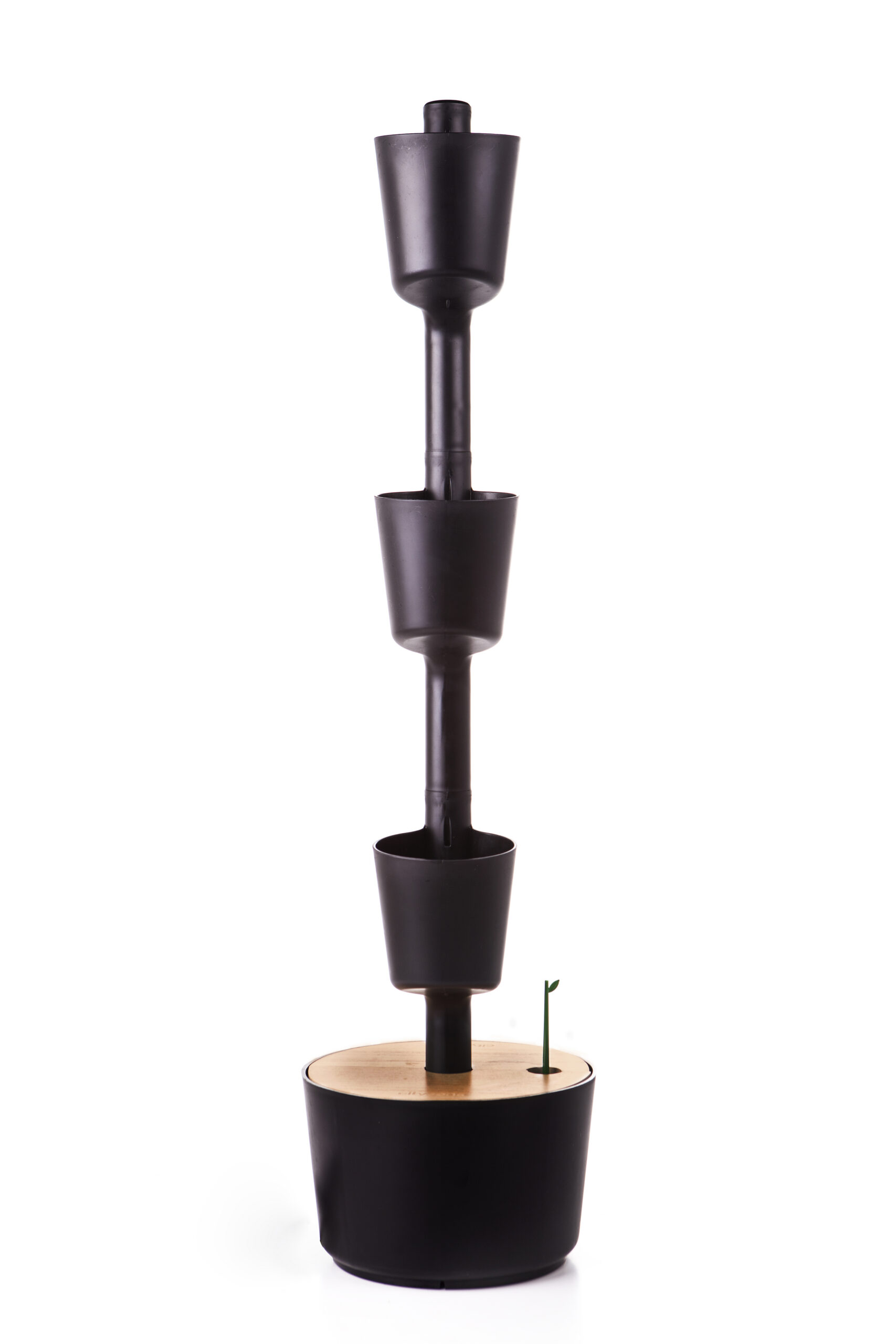 CitySens Vertical Planter – Black 3 Pots with Automatic Watering Digital Kit - Image 2