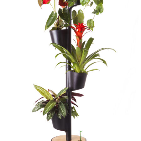 CitySens Vertical Planter – Black 4 Pots with Automatic Watering Digital Kit - Image 13