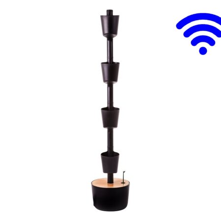 CitySens Vertical Planter – Black 4 Pots with Wi-Fi Smart Watering Kit - Image 10
