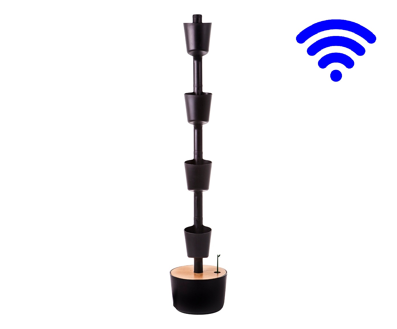 CitySens Vertical Planter – Black 4 Pots with Wi-Fi Smart Watering Kit - Image 10