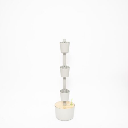 CitySens Vertical Planter – Gray 3 Pots with Automatic Watering Digital Kit - Image 3