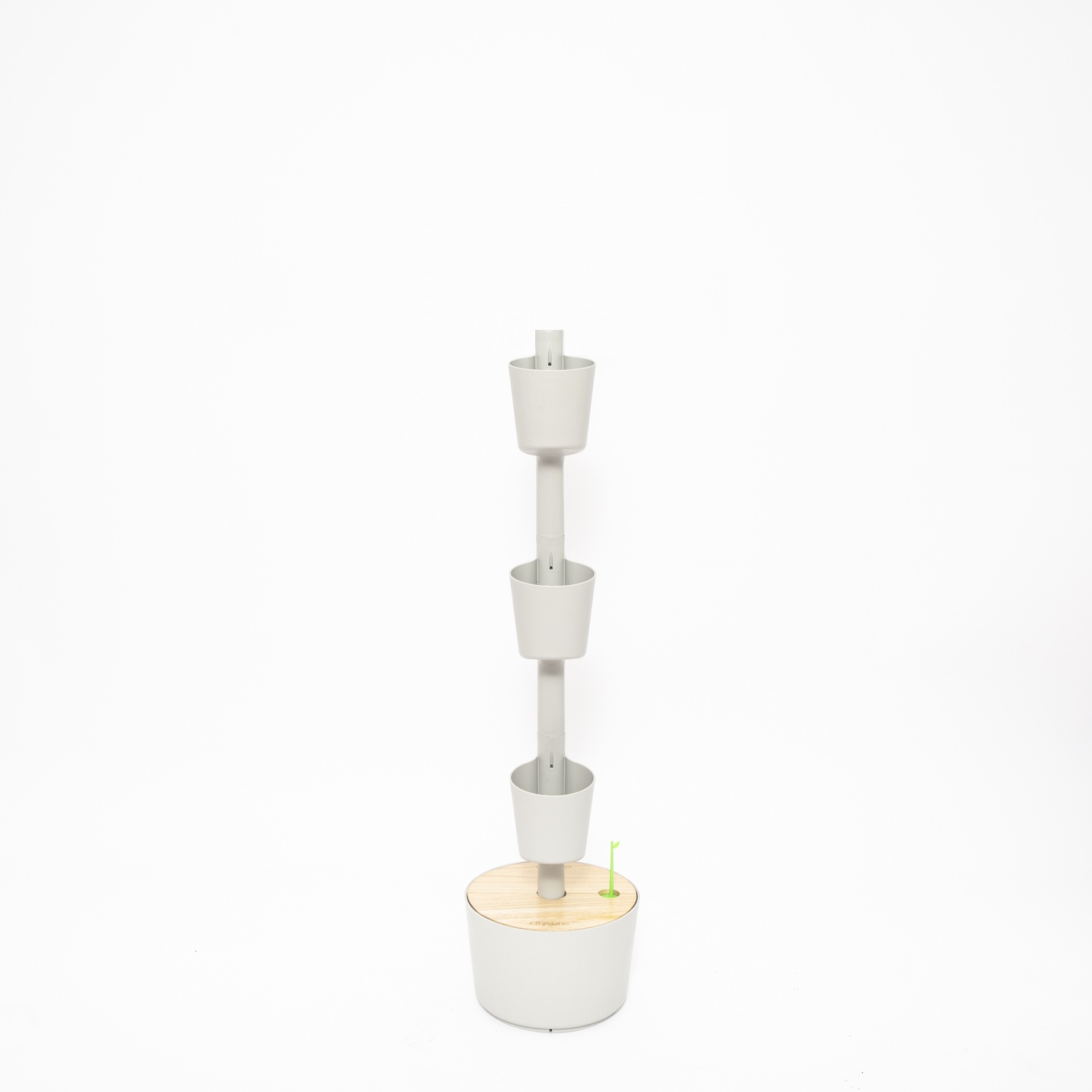 CitySens Vertical Planter – Gray 3 Pots with Automatic Watering Digital Kit - Image 3