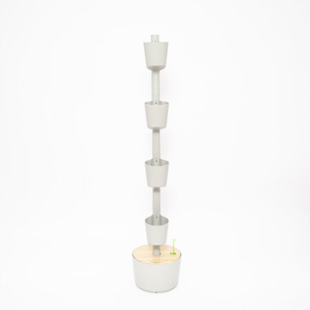 CitySens Vertical Planter – Gray 4 Pots with Automatic Watering Digital Kit - Image 4