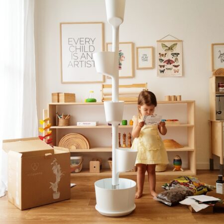 CitySens Indoor Urban Garden with Seeds – White 4 Pots with Digital Watering Kit - Image 5