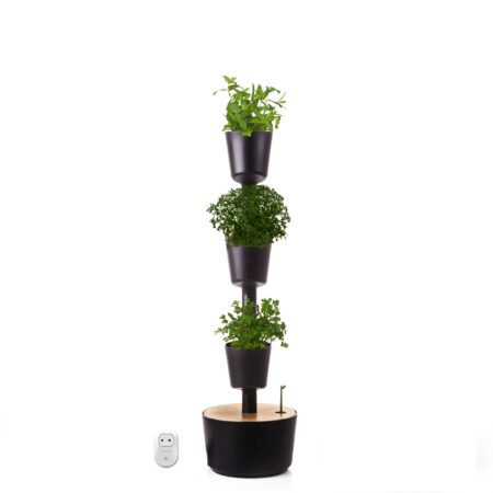 CitySens Indoor Urban Garden with Seeds – Black 3 Pots with Wi-Fi Smart Watering Kit - Image 3
