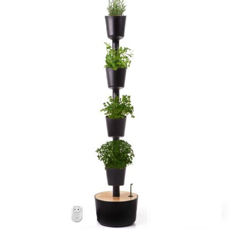 CitySens Indoor Urban Garden with Seeds – Black 4 Pots with Wi-Fi Smart Watering Kit - Image 5