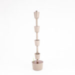 CitySens Vertical Planter – Pine Bark 4 Pots with Digital Watering Kit and Teak Wood Details