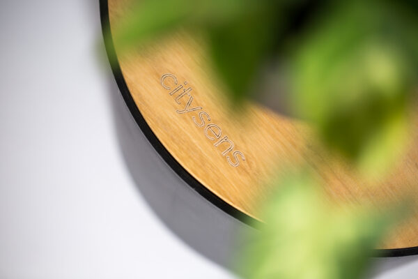 CitySens Vertical Planter – Black 4 Pots with Wi-Fi Smart Watering Kit