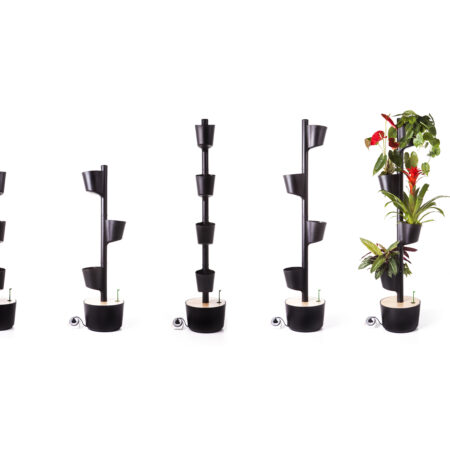 CitySens Vertical Planter – Black 4 Pots with Automatic Watering Digital Kit - Image 10