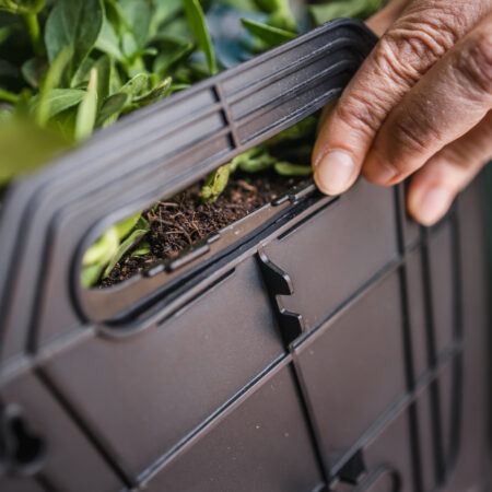 CitySens 3-Pack Wall Planters with Textile Covers – Black Vertical Wall Planter Set with Recycled Covers - Image 6