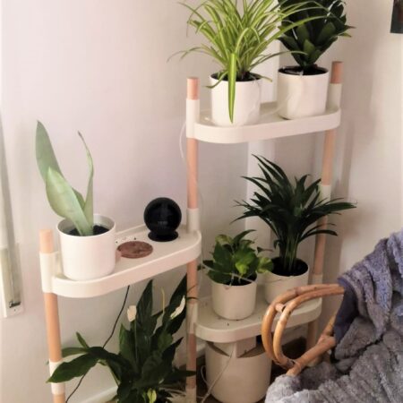 CitySens Modular Plant Shelf – White 4-Tray Indoor Vertical Gardening Shelf - Image 13